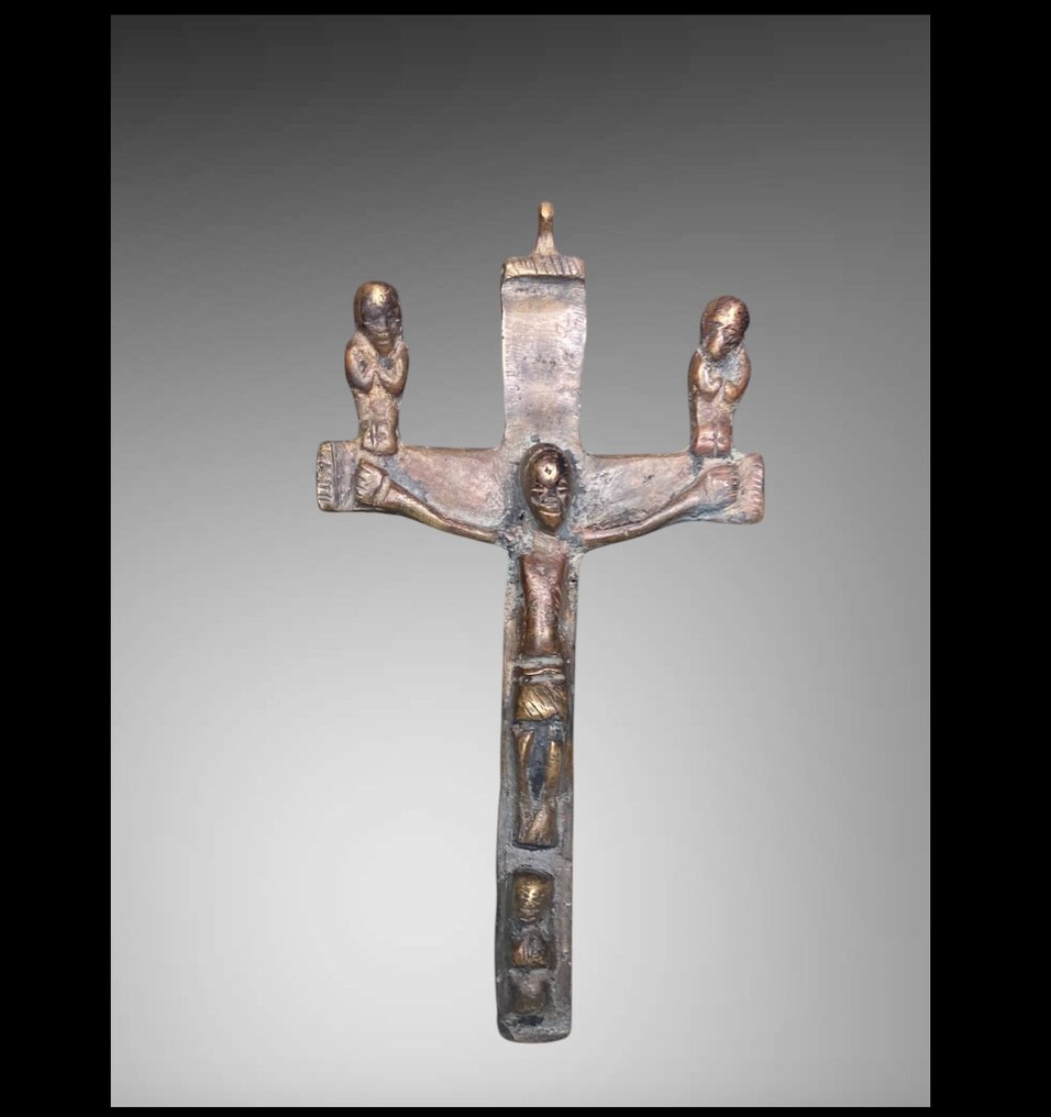 Croix bas congo - 28 CM - Εξάρτημα από μπρούντζο (σταυρός). - yombé/ Bas Congo - Λαϊκή Δημοκρατία του Κονγκό  (χωρίς τιμή ασφαλείας) #1.0