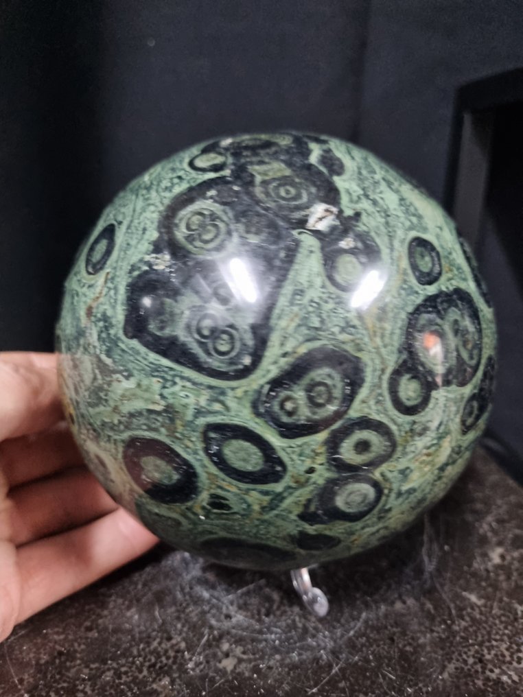 Sfera molto grande in HQ Kambaba jasper - motivi belli Sfera - Altezza: 135 mm- 3120 g #1.0