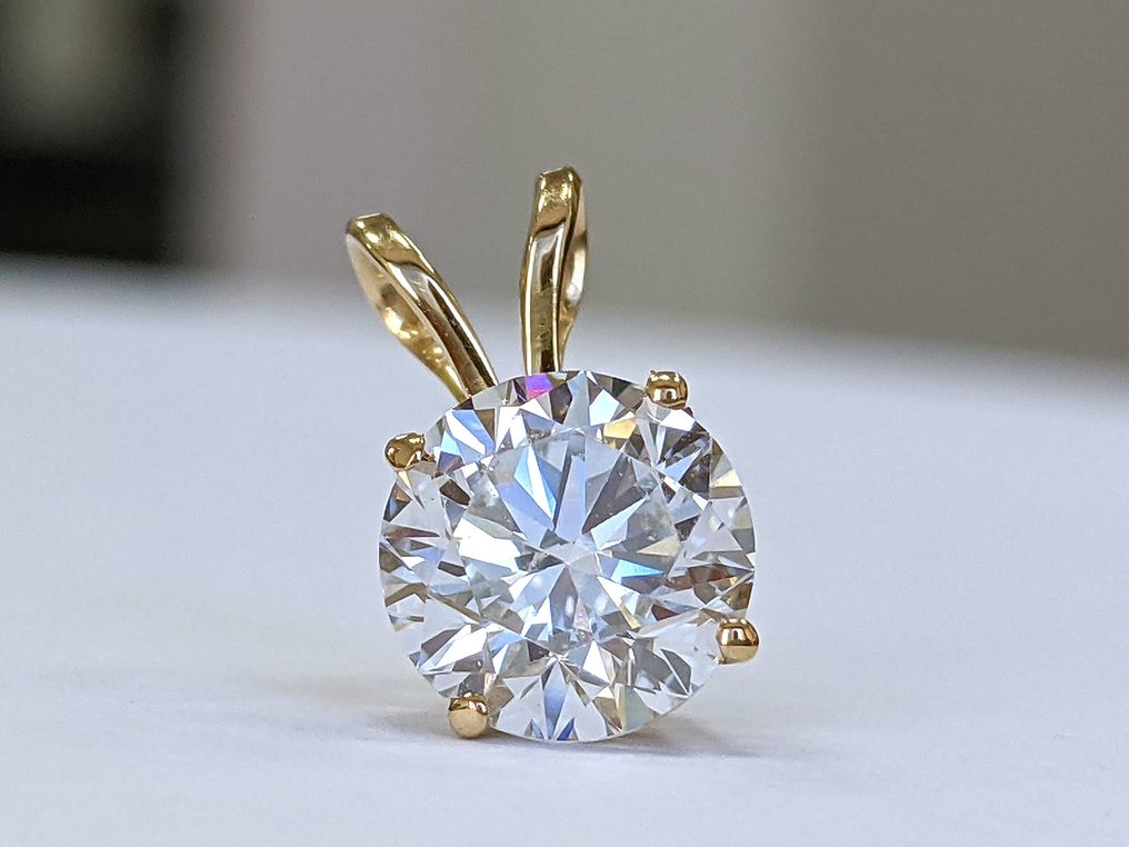 χωρίς τιμή ασφαλείας - Κρεμαστό κόσμημα - 14 καράτια Κίτρινο χρυσό - 1.50ct. tw. Διαμάντι (Εργαστηριακής καλλιέργειας) - Πιστοποίηση E VS1 IGI #2.1