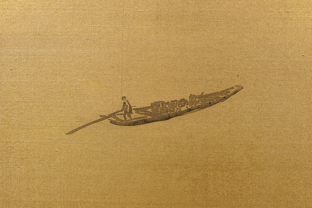 Byôbu 屏风 (折叠屏风) - 漆木，金丝，纸 - Signed 'Somon' 素門 - 日本 - 大正時期（1912-1926） #4.3