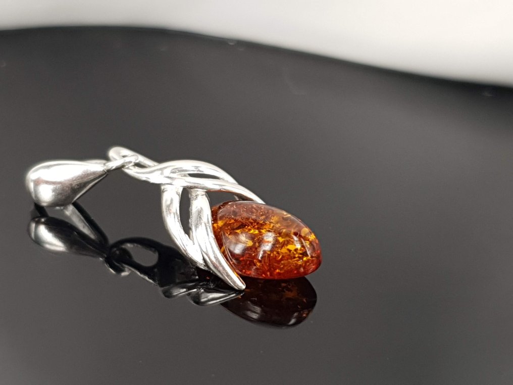 Argento, Ambra baltica argento sterling / senza prezzo di riserva - Ciondolo #3.2