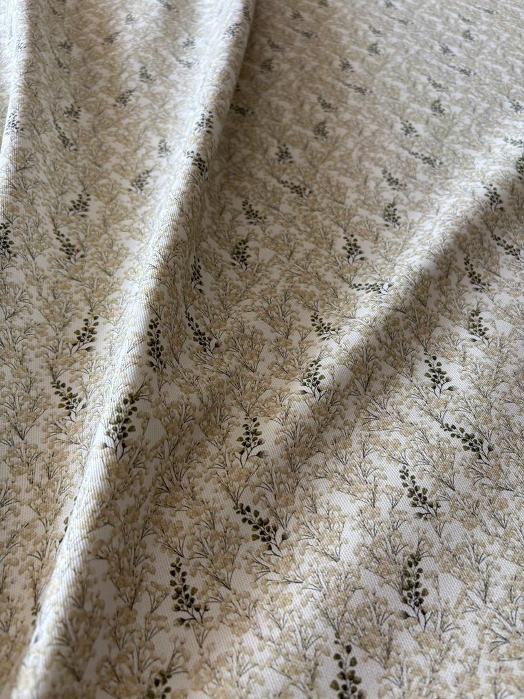 独家巴拿马面料，100%纯棉 OEKO TEX STANDARD 小叶子图案 - 室内装潢面料  - 500 cm - 140 cm #1.0