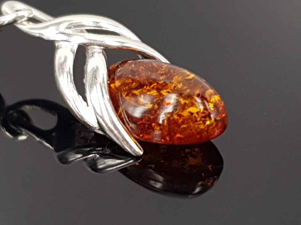 Argento, Ambra baltica argento sterling / senza prezzo di riserva - Ciondolo #4.3