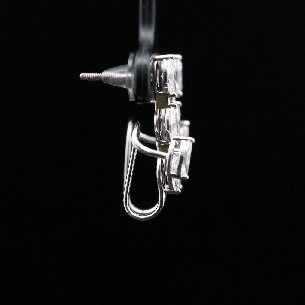 耳環 - 18 克拉 白金 - 1.61ct. tw. 鉆石 (天然) #3.2