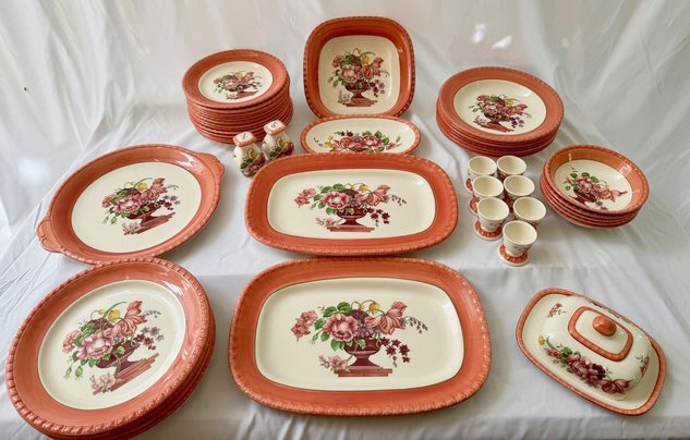 Villeroy & Boch - Eetservies (43) - Creamware - FIORELLO PEINT MAIN #1.0