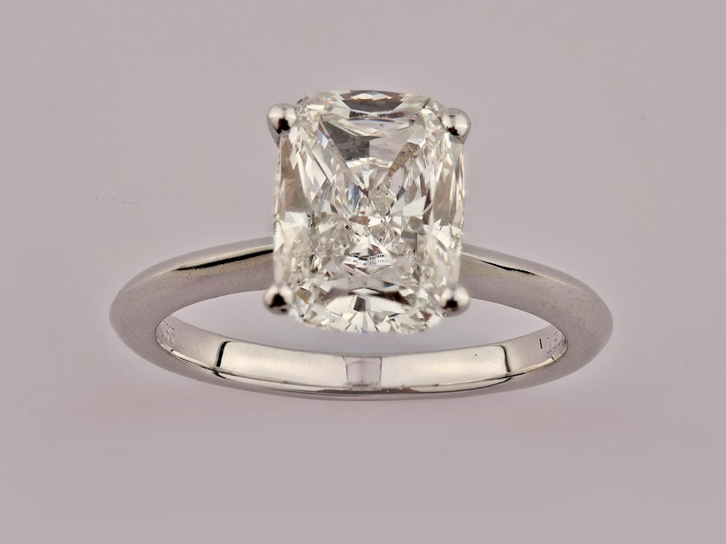 戒指 - 14K包金 白金 - 3.02ct. tw. 钻石 (实验室培育) #1.0