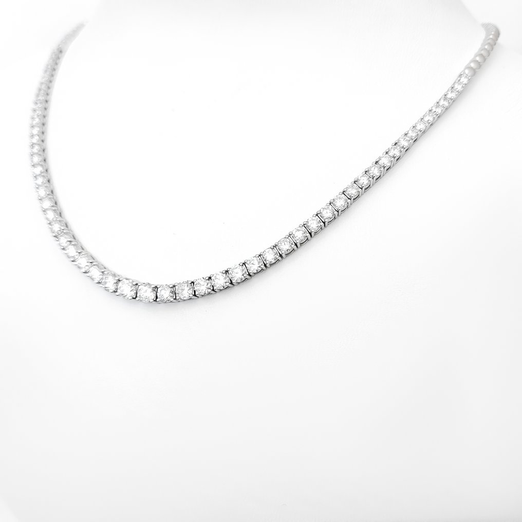 Κολιέ - 14 καράτια D-E/VVS, Κίτρινο χρυσό -  5.26ct. tw. Διαμάντι (Εργαστηριακής καλλιέργειας) - Πιστοποιημένο από IGI #1.0