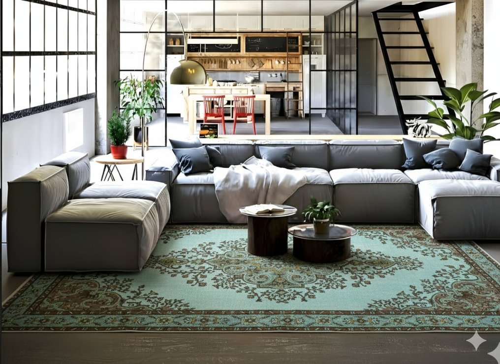 παραδοσιακός σχεδιαστής τουρκουάζ - Χαλί - 272 cm - 165 cm - Εγγυημένα χειροποίητο #1.0