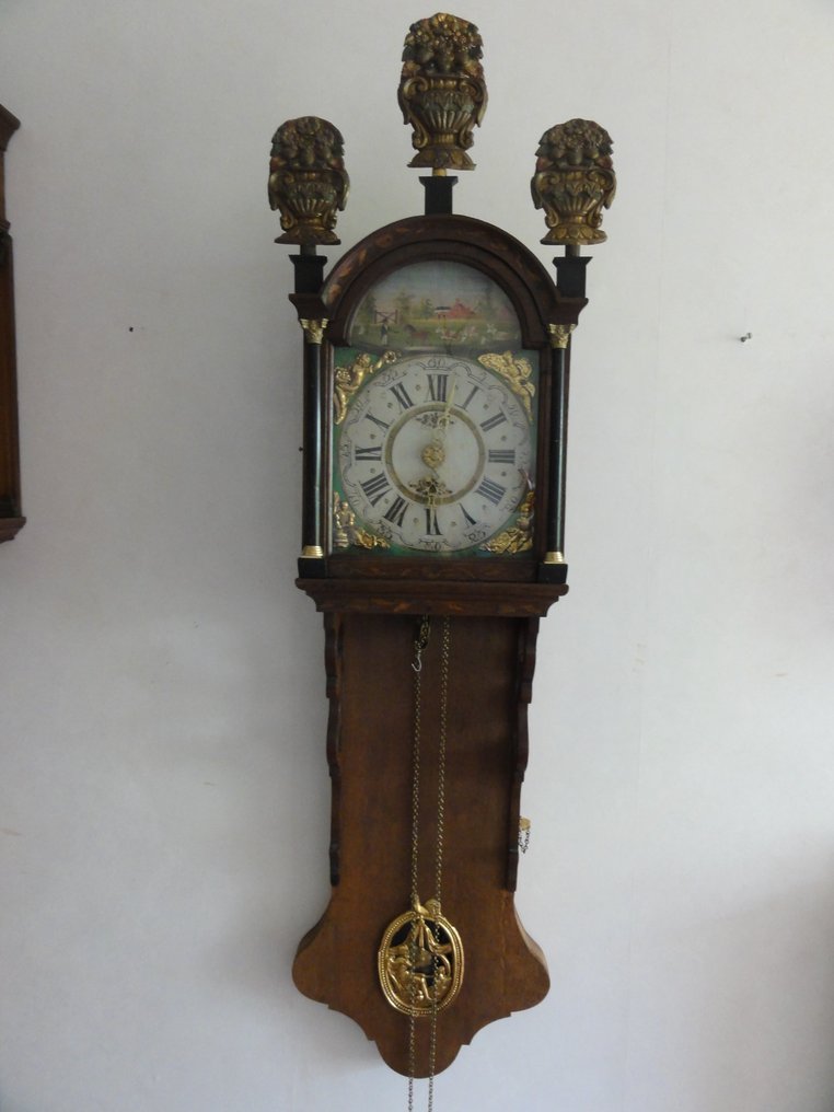 Frisian tail clock - friesland -   Wood, Brass - 1850-1900 - Composite clock #3.2