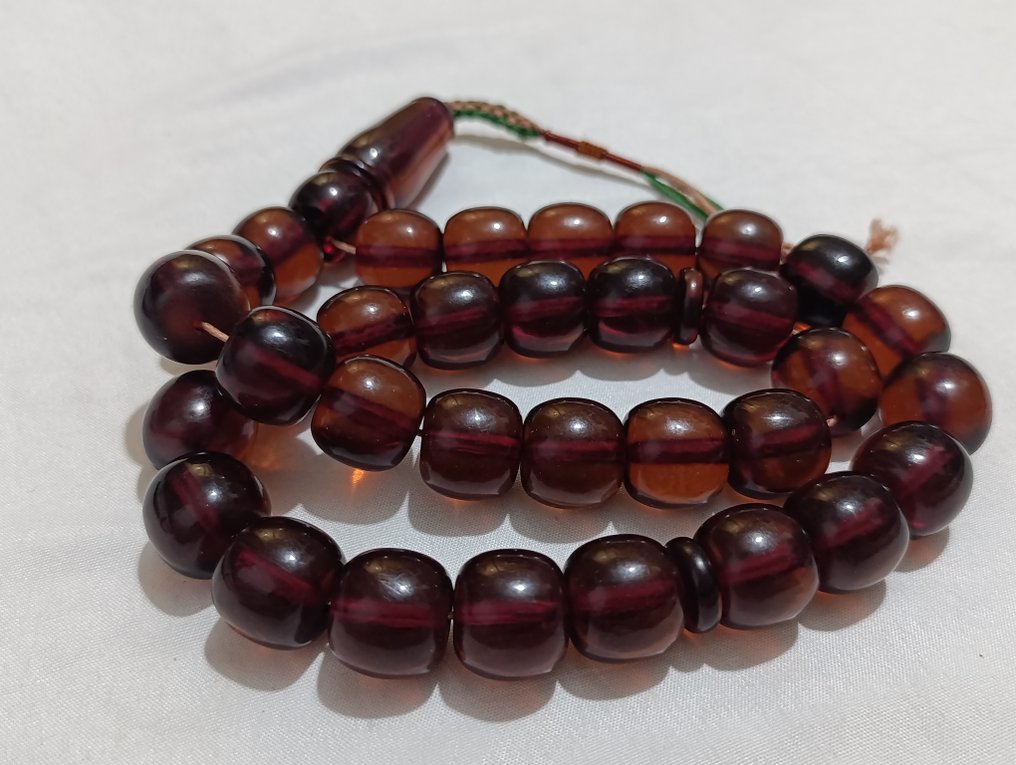 天主教念珠 - 琥珀 - 1970-1980 - 稀有的祈祷念珠 #1.0