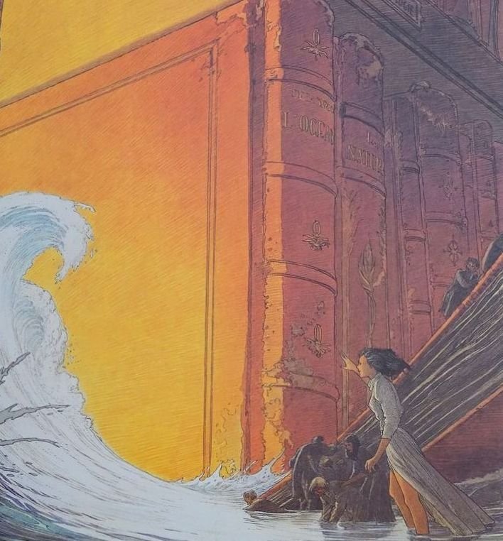 Schuiten, François - 1 Offset Print - La Cité des Livres - 1000 Editions #1.0