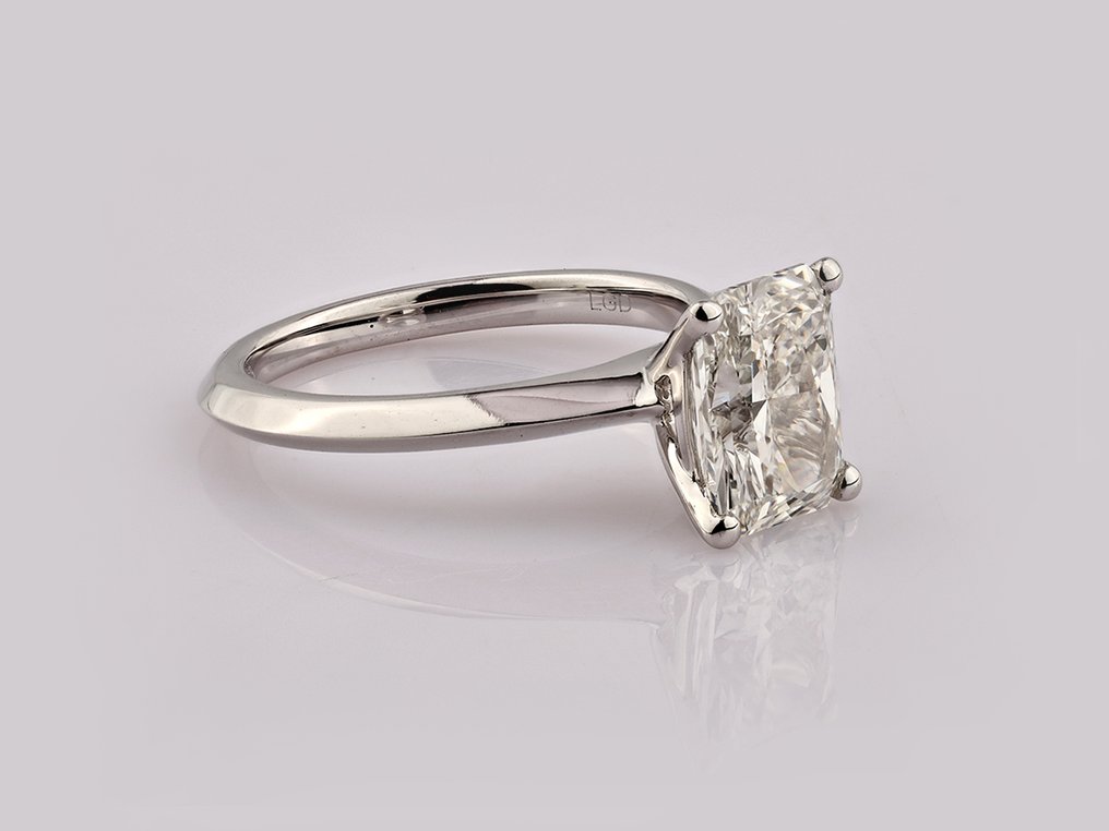 Bague - 14 carats Or blanc - 2.52ct. tw. Diamant (Cultivé en laboratoire) #2.1