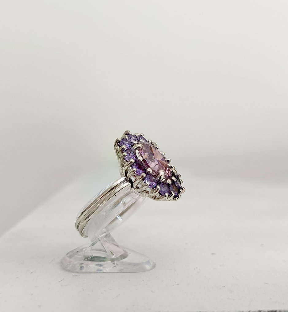 Senza prezzo di riserva - Anello Argento Zaffiro - Ametista #4.3