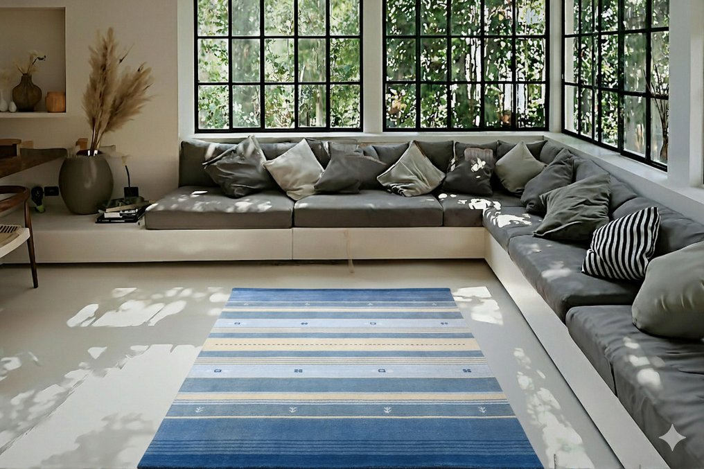 Gabbeh moderne à rayures - Tapis - 150 cm - 90 cm - condition inutilisée #3.2