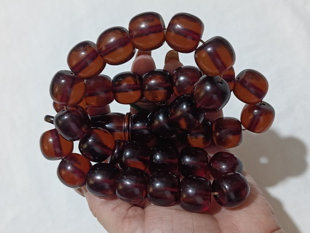 天主教念珠 - 琥珀 - 1970-1980 - 稀有的祈祷念珠 #4.3