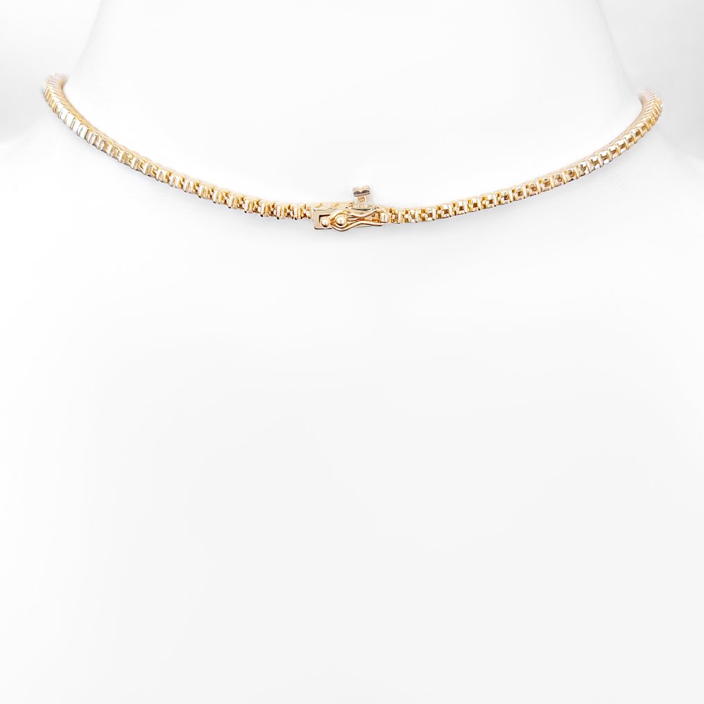 项链 - 14K包金 D-E/VVS, 黄金 -  9.30ct. tw. 钻石 (实验室培育) - IGI Certified #4.3