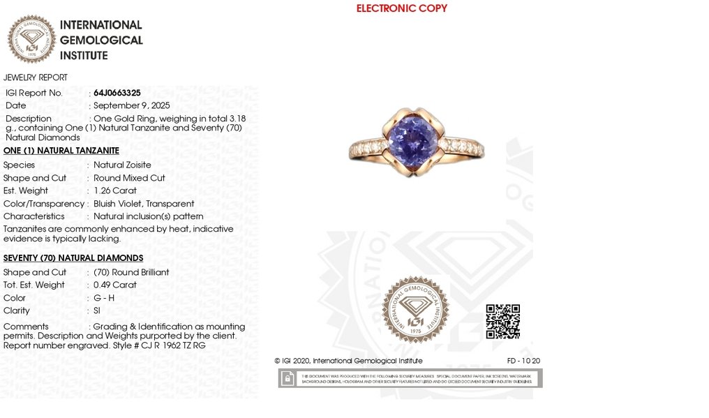 Δαχτυλίδι αρραβώνων - 14 καράτια Ροζ χρυσό -  1.75ct. tw. Τανζανίτης - Διαμάντι #2.1