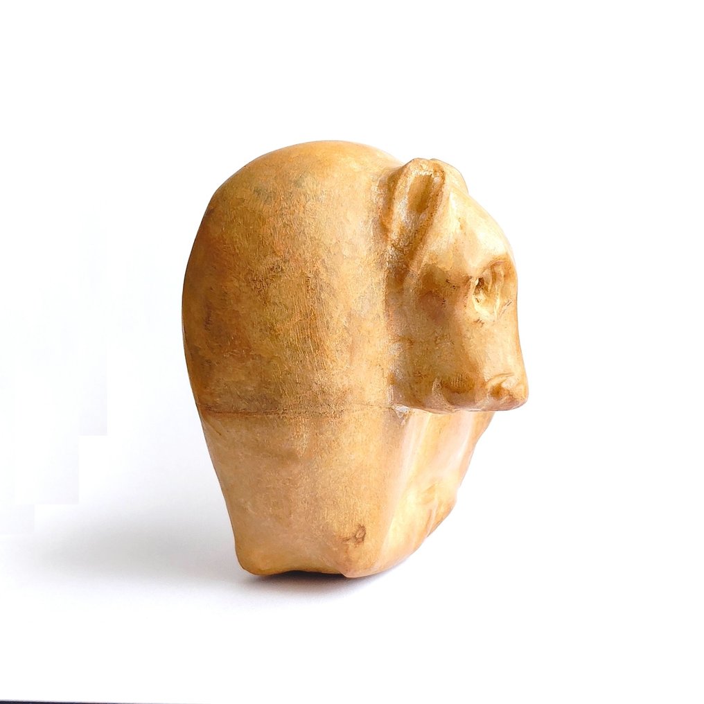 索不达米亚 雪花石膏 重要的动物雕像 - 90 mm #4.3