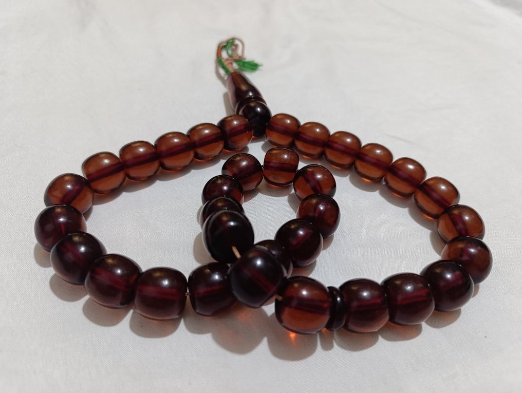 天主教念珠 - 琥珀 - 1970-1980 - 稀有的祈祷念珠 #3.2