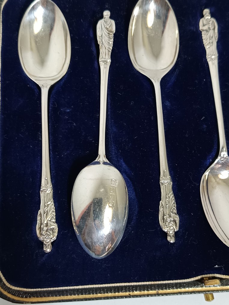 Cooper Brothers & Sons, Sheffield (reg 1925) - Cucchiaio (6) - .925 argento - Cucchiai apostolo d'argento #4.3