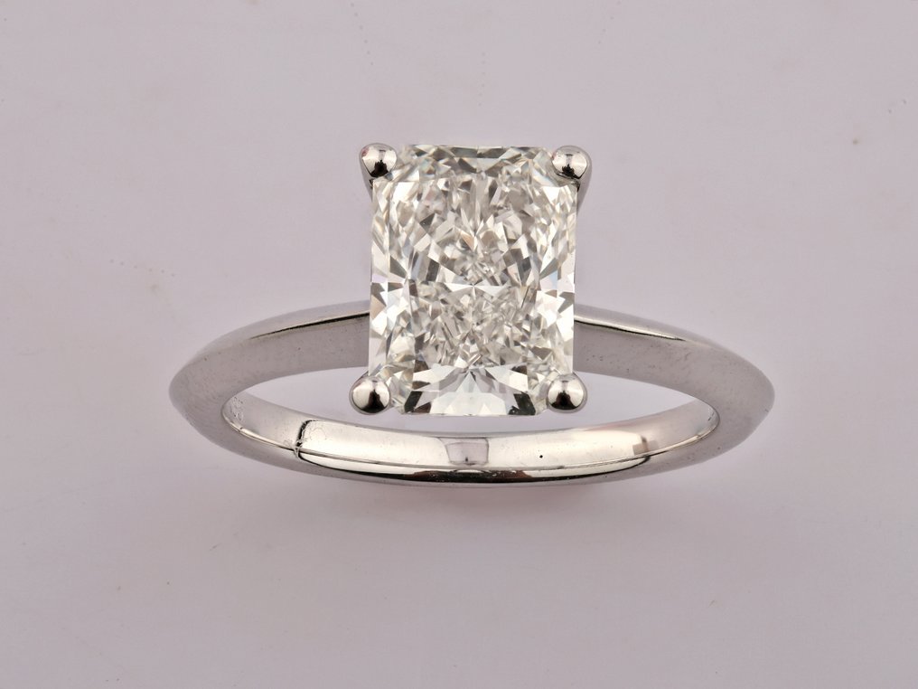 Bague - 14 carats Or blanc - 2.52ct. tw. Diamant (Cultivé en laboratoire) #1.0