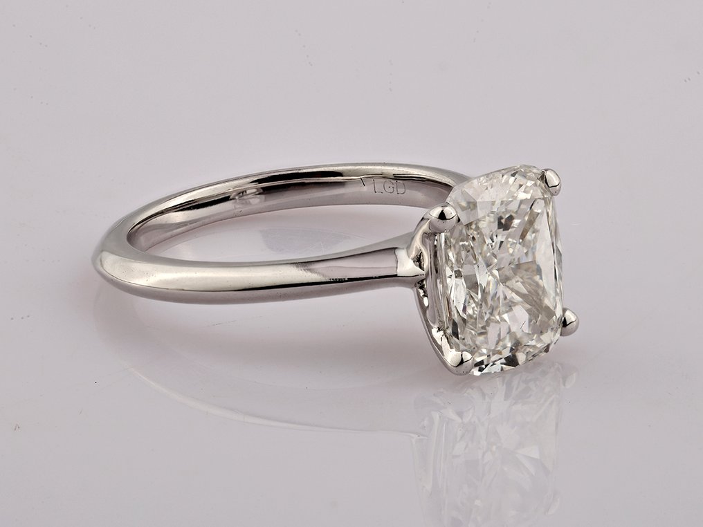 戒指 - 14K包金 白金 - 3.02ct. tw. 钻石 (实验室培育) #3.2