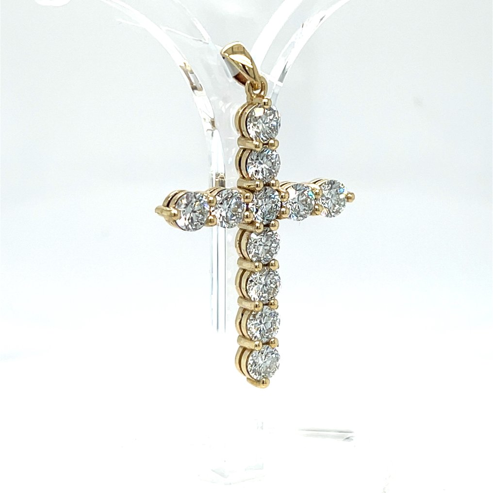 Ingen mindstepris - Vedhæng - 14 karat Gulguld -  2.40ct. tw. Diamant (Laboratoriedyrket) #2.1