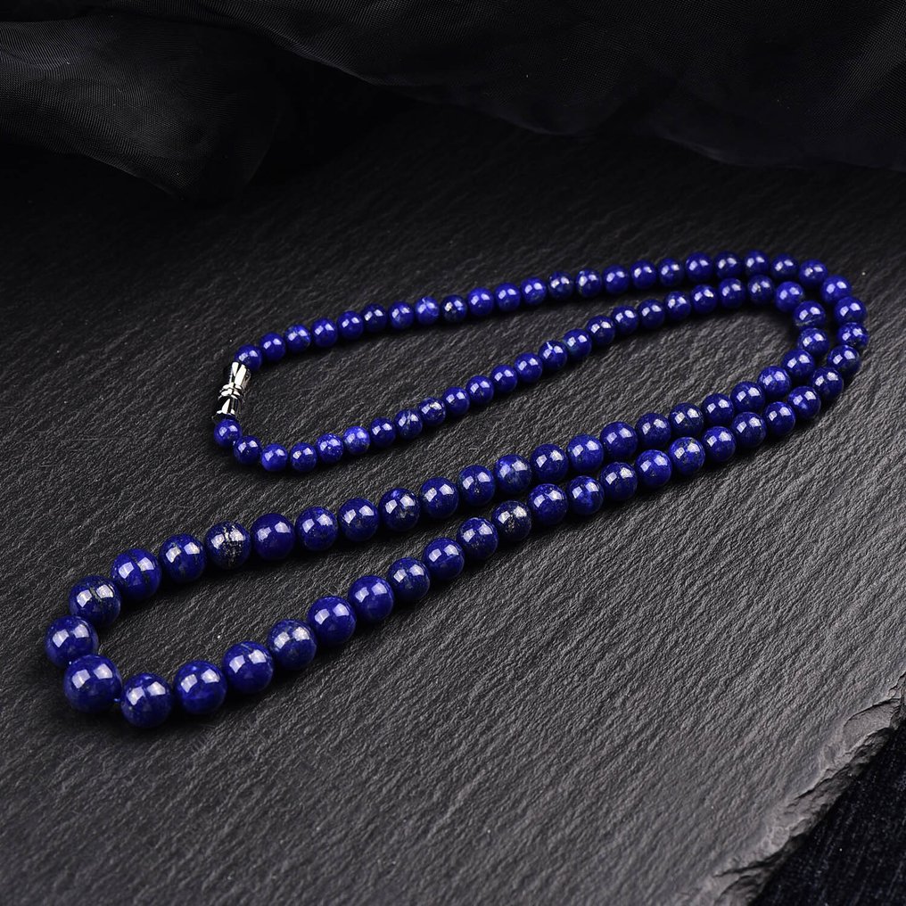 Χωρίς αποθεματικό - Μεγάλο και αποκλειστικό φυσικό κολιέ με λάπις λαζούλι. Μια δεξιοτεχνική σύνθεση καλλιτεχνίας και φυσικής κομψότητας- 34.4 g #1.0