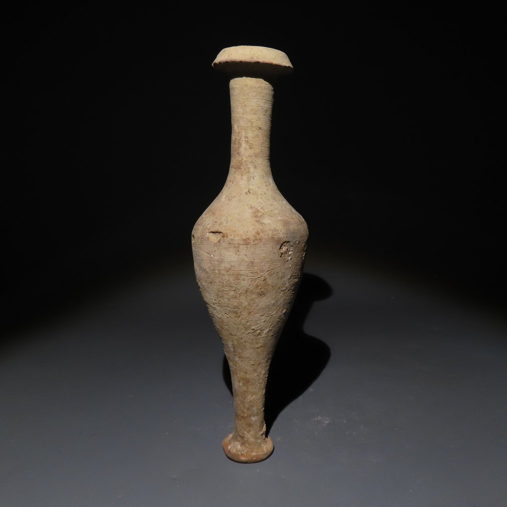 Αρχαία Ελληνική Terracotta Αλοιφοθήκη. 3ος αιώνας π.Χ. Ύψος 17 εκ. #1.0