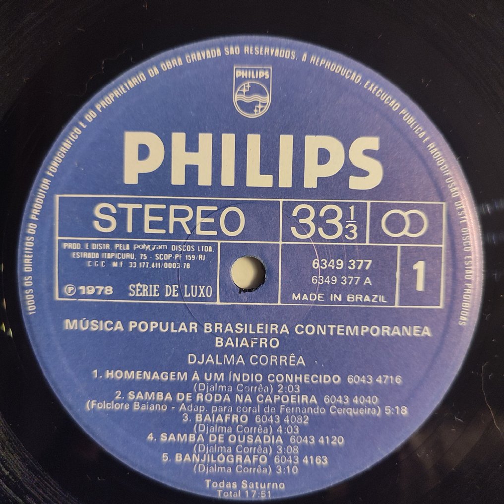 Djalma Corrêa - Baiafro - Very Very Rare 1st Brazilian Pressing  - Unobtainable in theese Condition - LP 專輯（單個） - 第一批 模壓雷射唱片 - 1978 #2.1