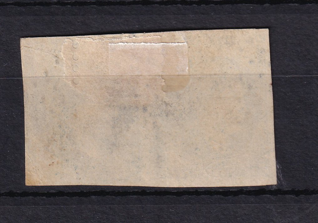 法国 1870 - 价格4000欧元，非常稀有的蓝色邮戳，安克在波尔多，20分币蓝色类型1的对张，报告1 - Yvert n°44A #1.0