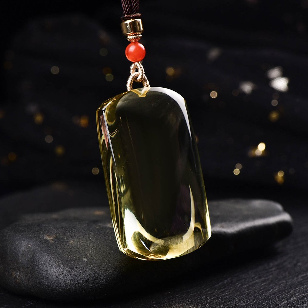 ALGT 认证 - 巨大且精湛的天然黄水晶吊坠 以卓越的清晰度定义- 59.38 g #1.0