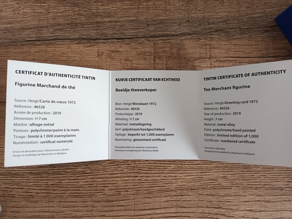 Figurine Moulinsart 46526 - Tintin - Marchand de the #1.0