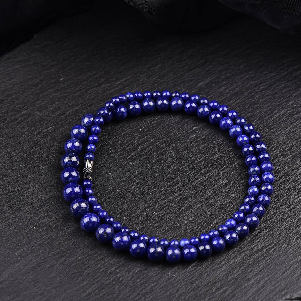 Ei varauksia - Suuri ja eksklusiivinen luonnollinen lapis lazuli -kaulakoru Taidokkaasti yhdistetty taiteellisuus ja luonnollinen eleganssi- 37.33 g #2.1