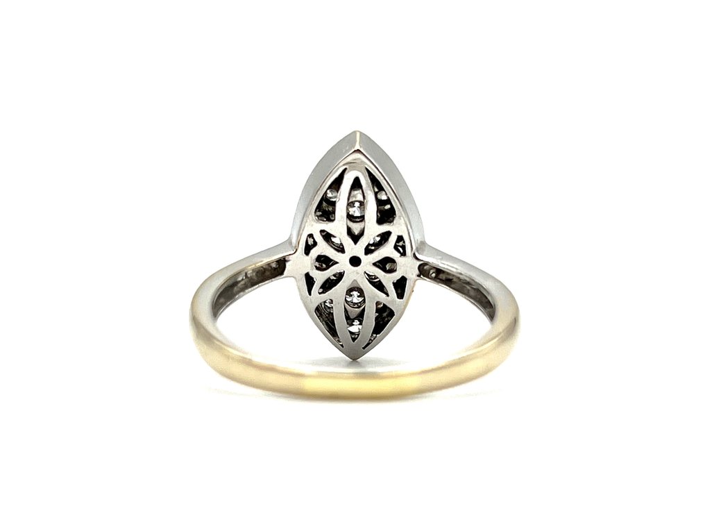 戒指 - 18K包金 白金 -  1.00ct. tw. 钻石 (天然)  #2.1