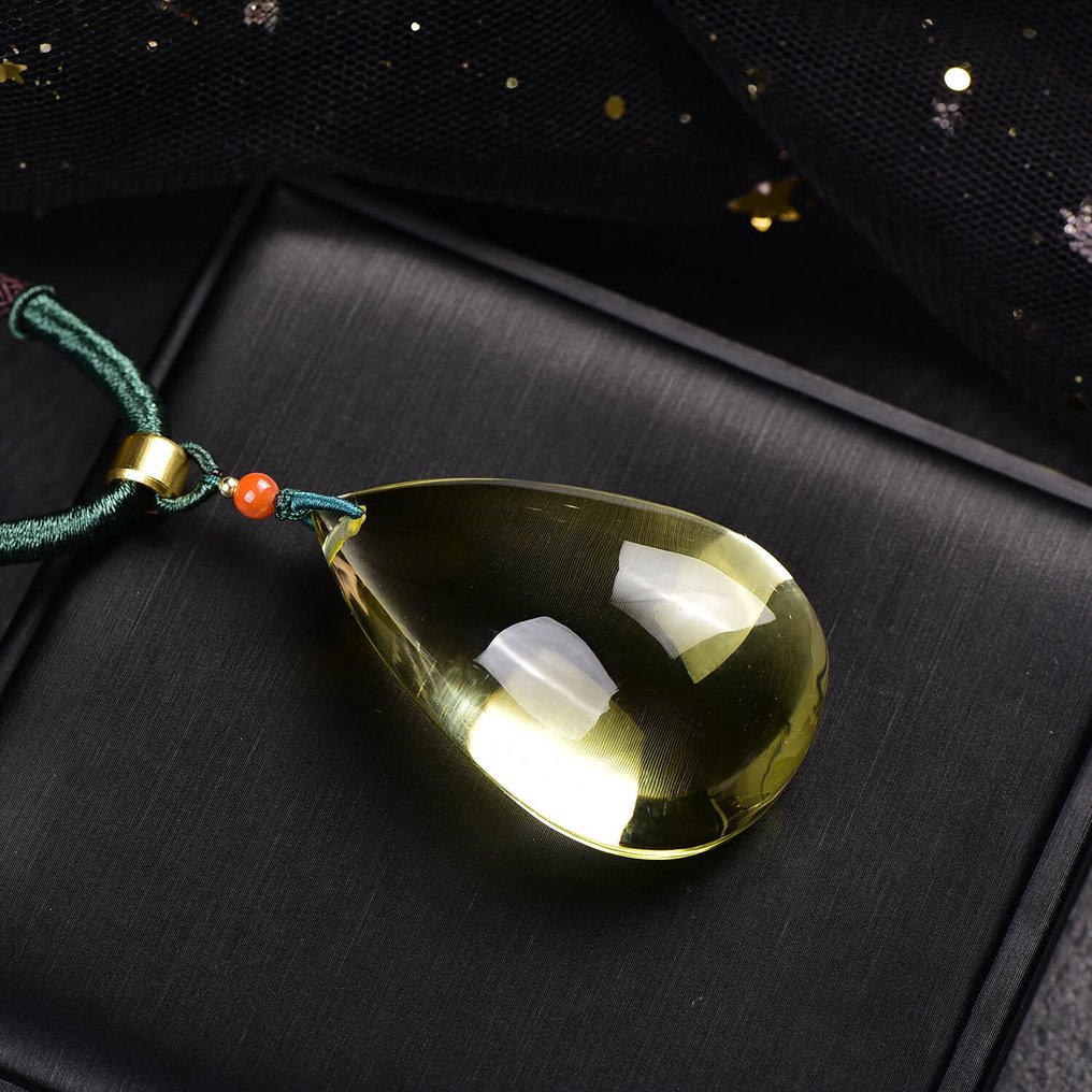 ALGT Πιστοποιημένο - Μεγάλο και Επιβλητικό Κρεμαστό με φυσική κιτρίνη Ένα εξαιρετικά καθαρό εύρημα από τη φύση.- 51.01 g #3.2