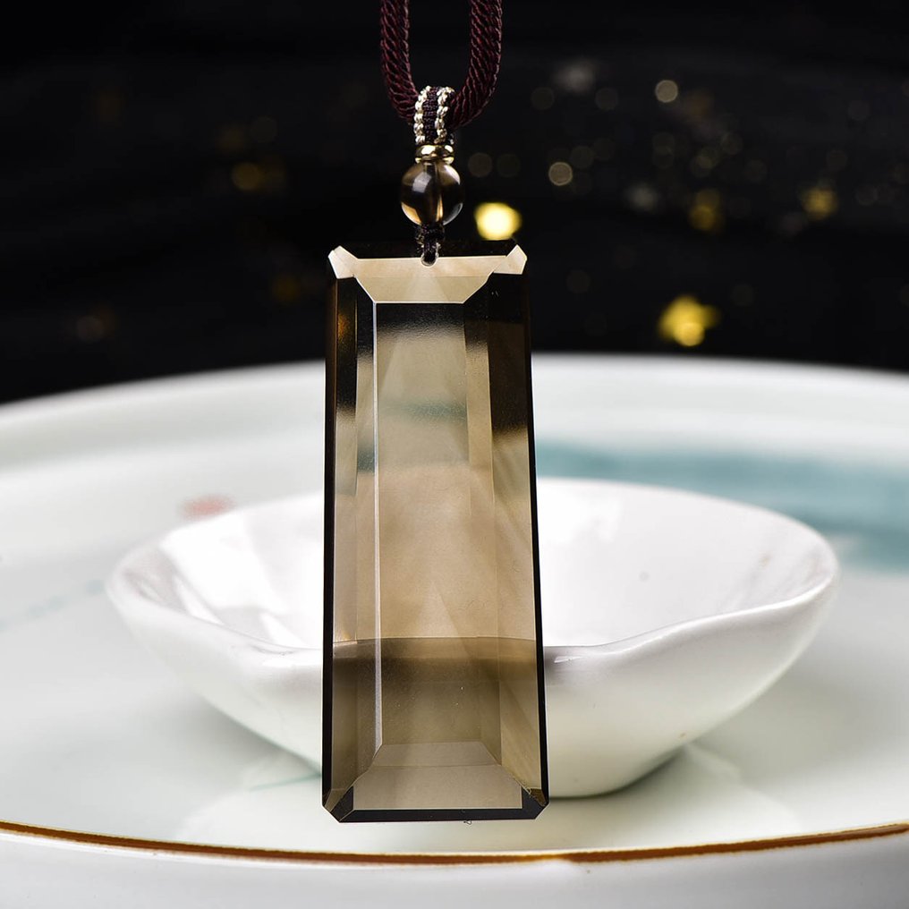 ALGT Certified - Huge and Rare Natural Smoky Quartz Pendant - An exceptionally clear find from nature- 27.15 g #1.0