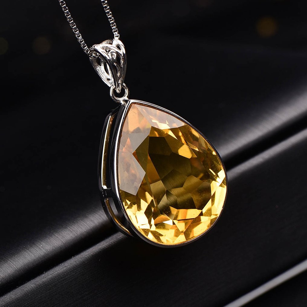 ALGT 认证 - 大型且极为独特的天然黄水晶吊坠 一眼就能突出的非凡清晰度- 8.07 g #4.3