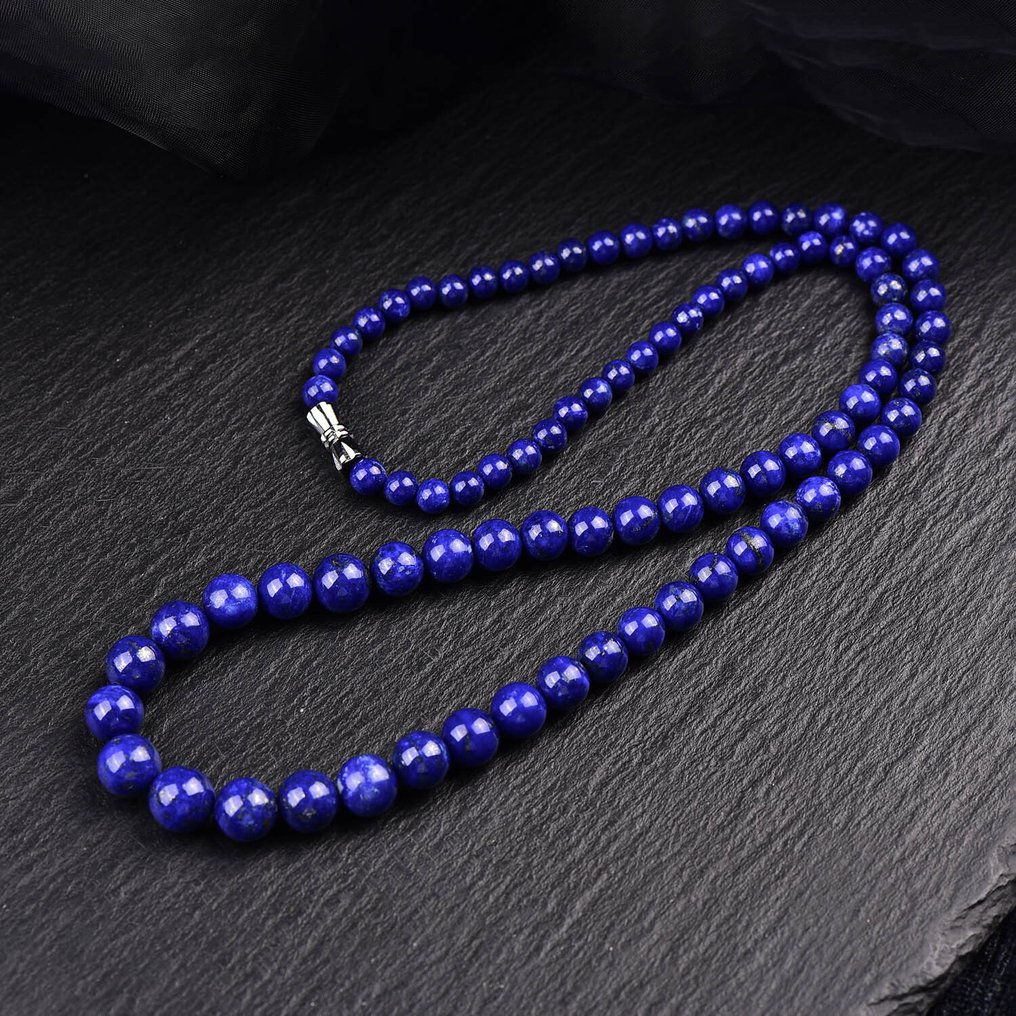 Χωρίς αποθεματικό - Μεγάλο και αποκλειστικό φυσικό κολιέ με λάπις λαζούλι. Μια δεξιοτεχνική σύνθεση καλλιτεχνίας και φυσικής κομψότητας- 35.55 g #1.0