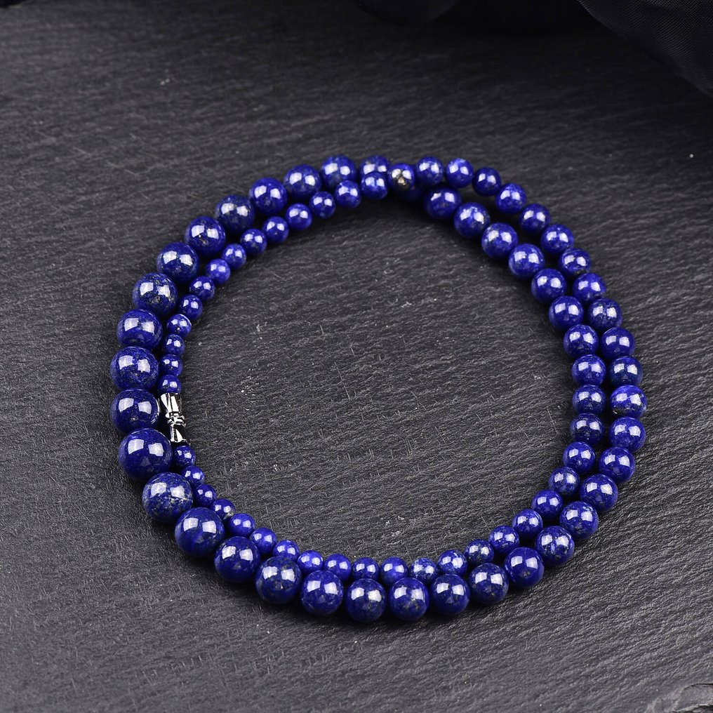 No Reserve - Large and Exclusive Natural Lapis Lazuli Necklace - A Masterful Fusion of Artistry and Natural Elegance- 41.92 g #2.1