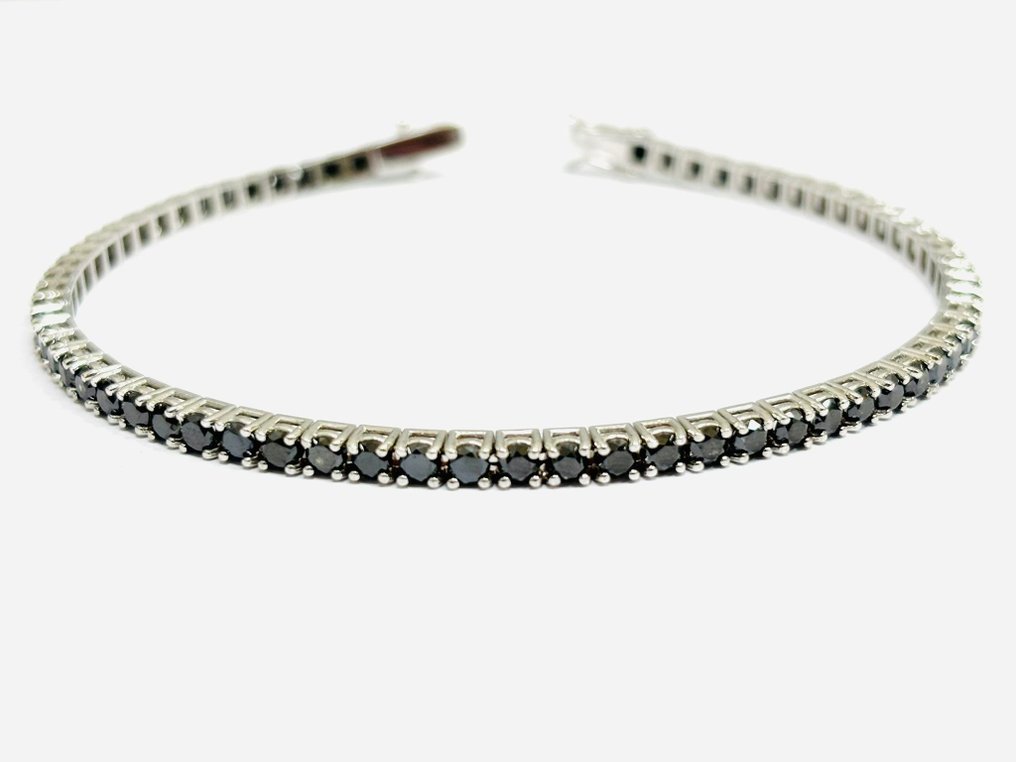Armband - 18 kt Weißgold -  8.90ct. tw. Diamant (Farbbehandelt)  - Hergestellt in Italien #1.0