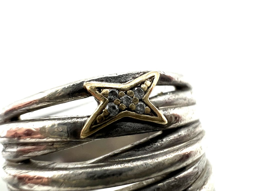 Mauboussin - Δαχτυλίδι - 18 καράτια Κίτρινο χρυσό, Ασημί -  0.02ct. tw. Διαμάντι (Φυσικό)  - Διαμάντι #1.0