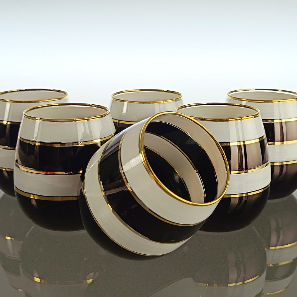 SECOLOVENTESIMO - Σετ ποτού για 6 (6) - Χρυσός 24 καρατίων - Χειροποίητο γυαλί με χρυσά διακοσμητικά #1.0