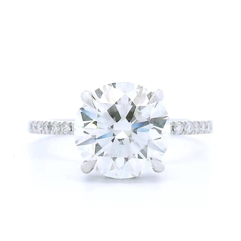 χωρίς τιμή ασφαλείας - Δαχτυλίδι - 18 καράτια Λευκός χρυσός -  3.26ct. tw. Διαμάντι (Εργαστηριακής καλλιέργειας) - Διαμάντι #1.0