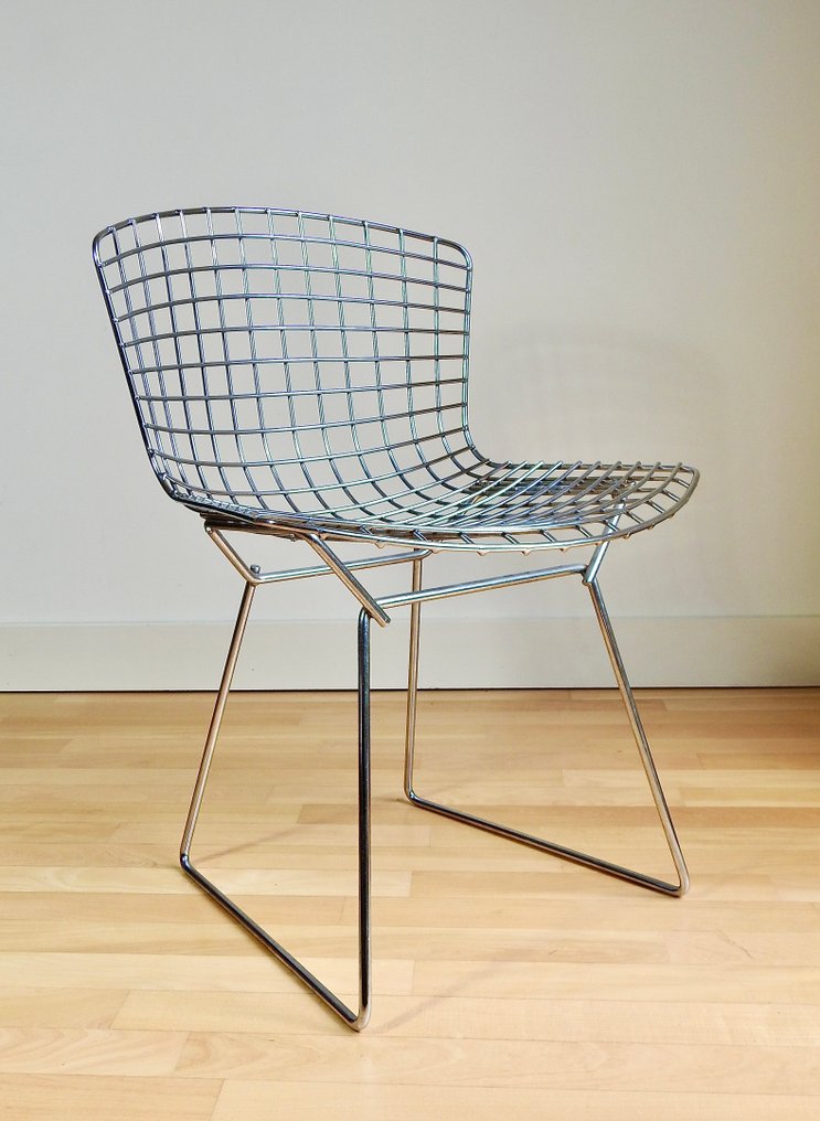 Knoll - Harry Bertoia - Καρέκλα - model 420 - ντυμένο με χρώμιο ατσάλι - καρέκλα τραπεζαρίας #1.0