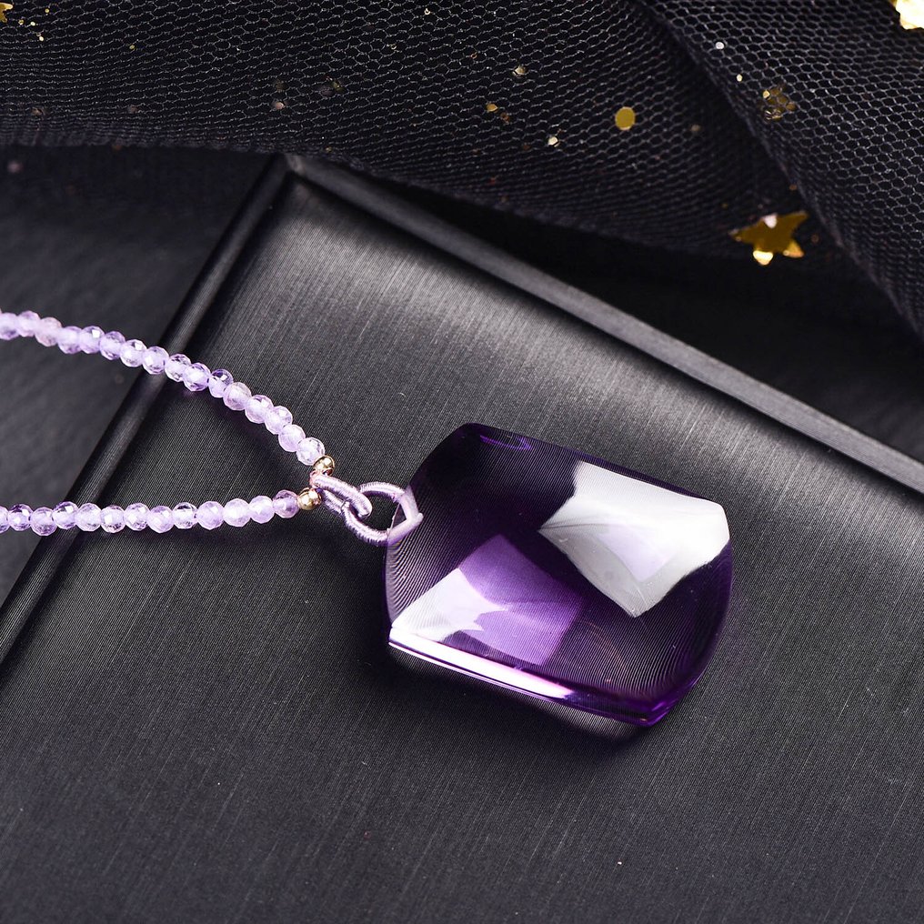 Pingente de Ametista Natural Enorme Certificado ALGT Clareza inigualável na sua forma mais natural.- 18.29 g #3.2