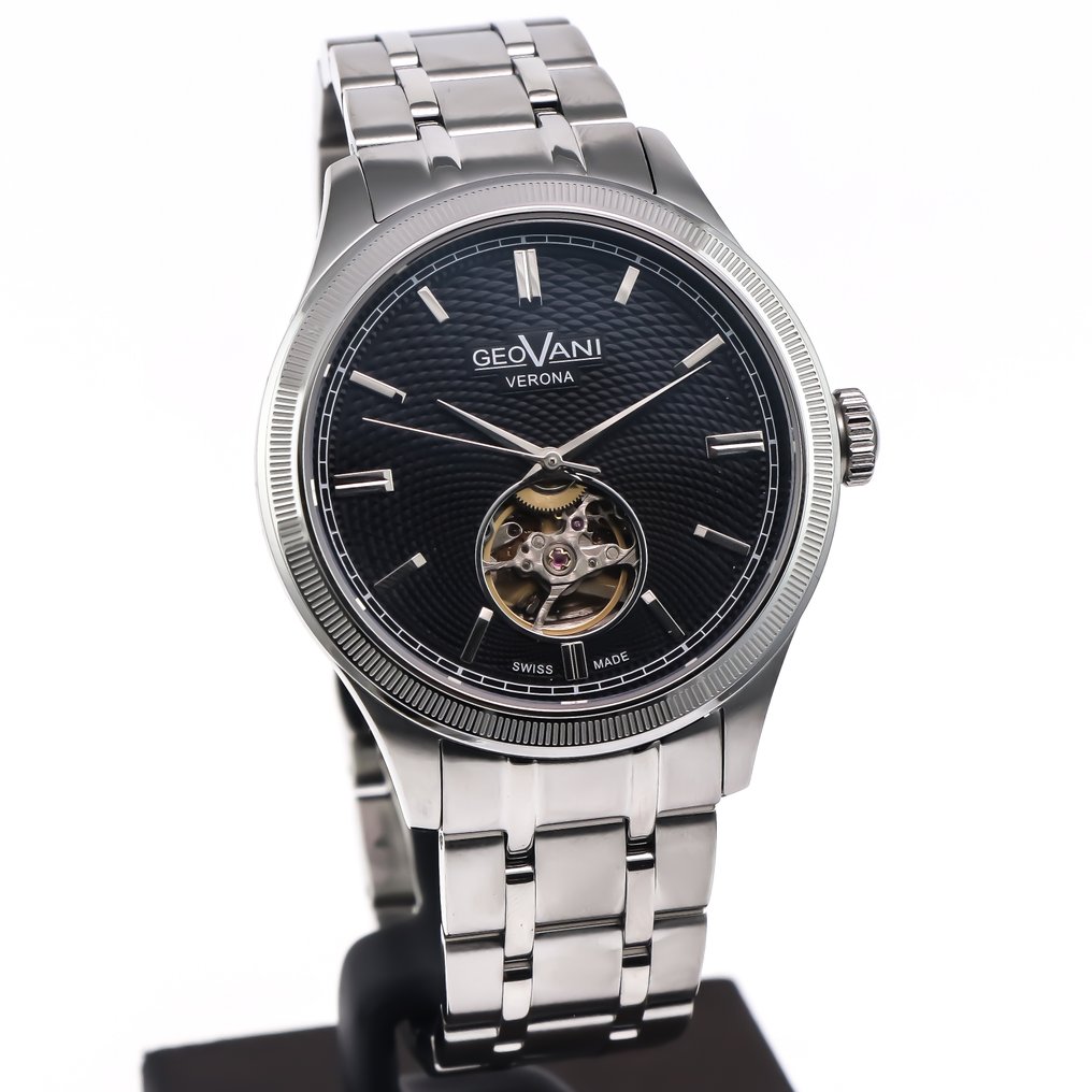 GEOVANI - Verona Open-Heart Swiss Automatic Watch - GORH599-SS-3 - Ingen mindstepris - Mænd - 2020+  #1.0