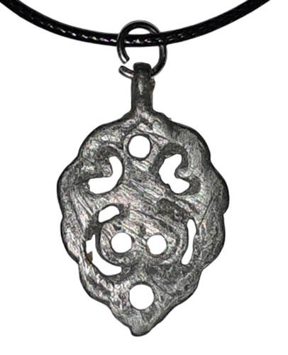 Εποχή των Βίκινγκς -Ασημένιο μπρούντζο-Παλιό κρεμαστό με φυλαχτό/τύμπανο που προσφέρει προστασία και θάρρος-34 mm-9ος Talisman  (χωρίς τιμή ασφαλείας) #1.0