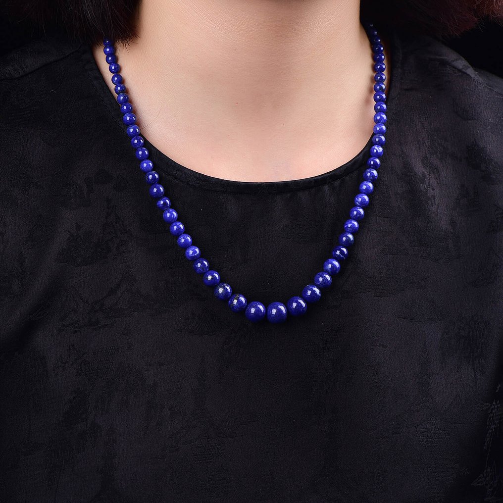No Reserve - Large and Exclusive Natural Lapis Lazuli Necklace - A Jewel of Geological Wonders- 39.55 g #1.0