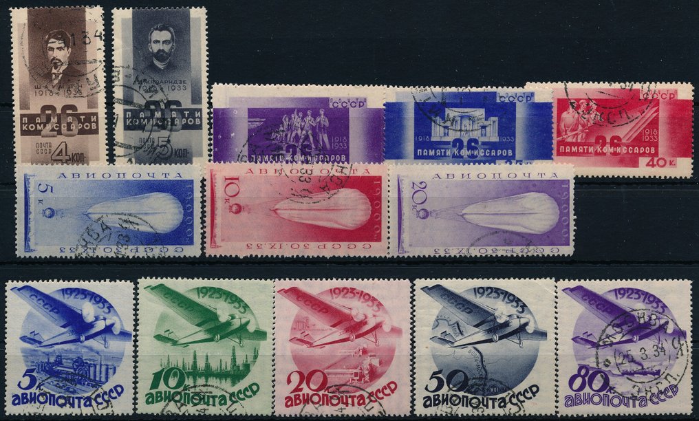 Soviet Union 1933/1934 - Stamped lot with mostly complete issues. #1.0